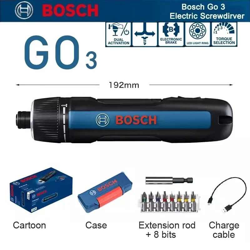 Power Tools Professional - ชุดไขควงไฟฟ้า Bosch GO 3 แบบมืออาชีพ ไร้สาย