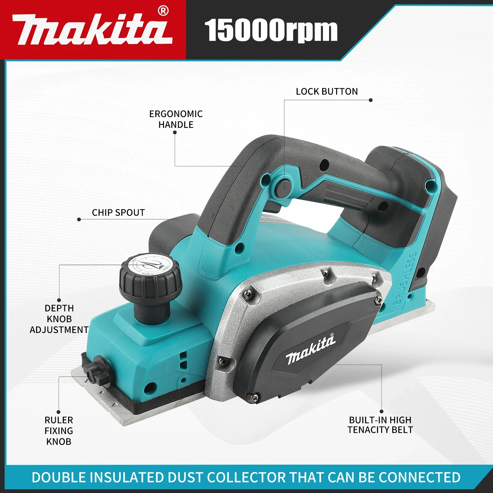 DKP180 เครื่องไสไม้ไฟฟ้าไร้สาย - Planer Handheld Electric บทวิจารณ์และราคา